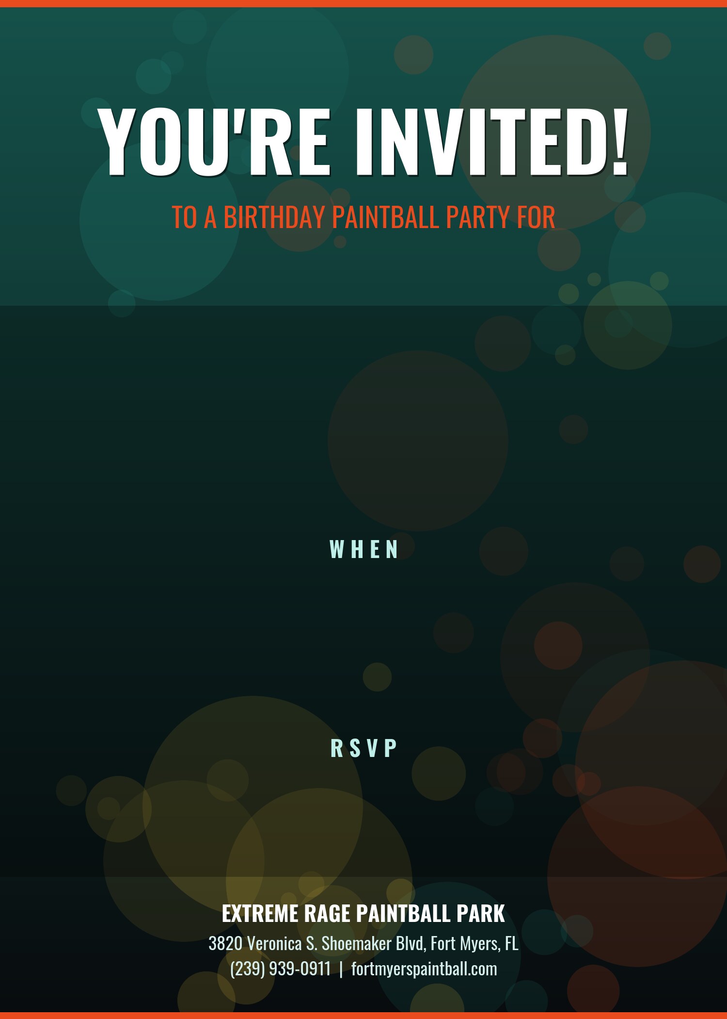 Birthday invitations