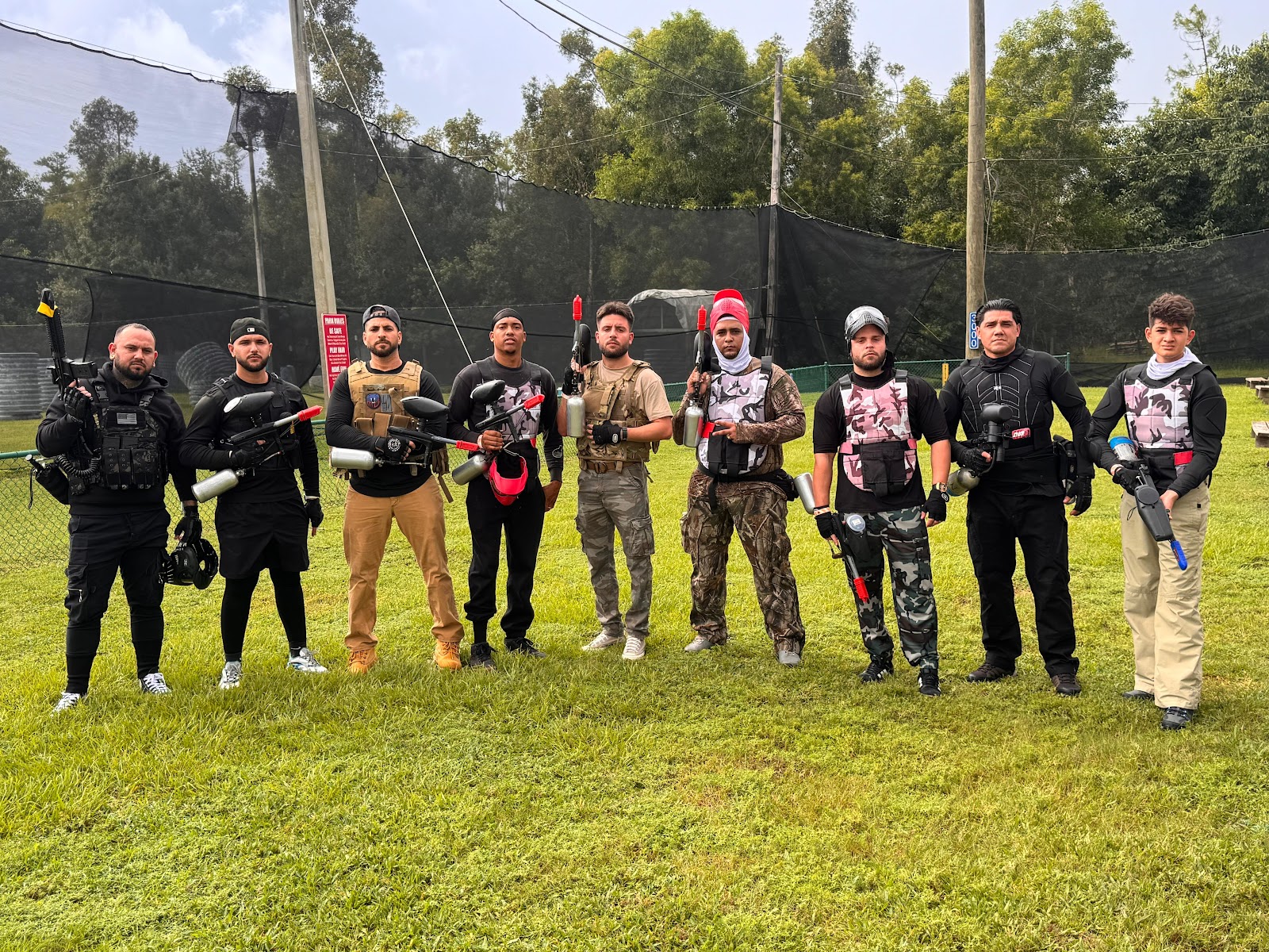Bachelor party paintball group at Fort Myers Paintball